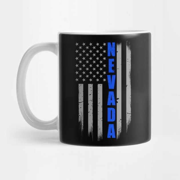 Nevada Thin Blue Line Flag by bluelinemotivation